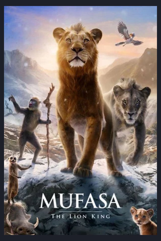 Locandina di Mufasa - Il re leone